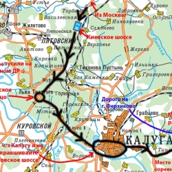 Схема проезда на р. Калужка.